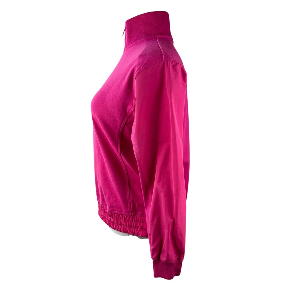 Athleta Triumph Hybrid Half Zip Sweatshirt Jacket Salvia Pink Fuchsia Small - Picture 6 of 15